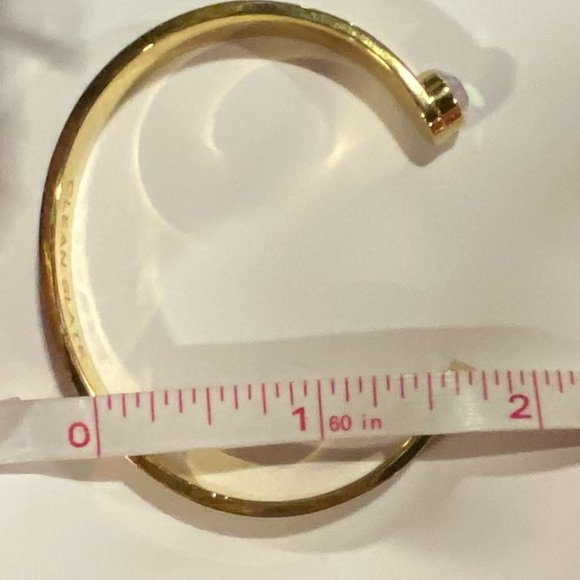 Kate Spade Forever Gems Clean Slate Gold Cuff Crystal Bracelet - Picture 3 of 7